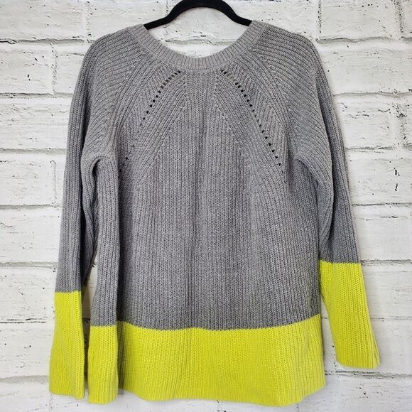 Torrid color block pullover size 1 or 1x or XL knit sweater gray yellow - Picture 7 of 7